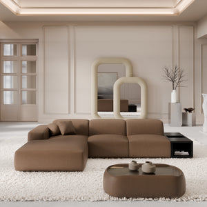 REAL LEATHER Choco Brown