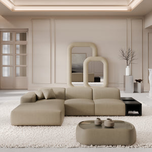 REAL LEATHER Dark Beige