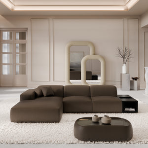 REAL LEATHER Dark Brown