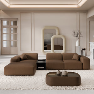 REAL LEATHER Choco Brown
