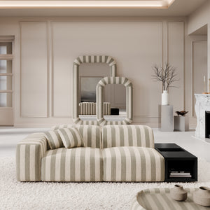 LINEN Stripes Beige Sand