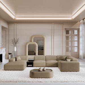 REAL LEATHER Dark Beige