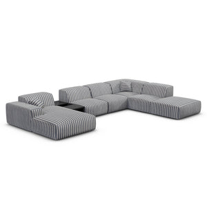 LINEN Fine Stripes Grey Bold