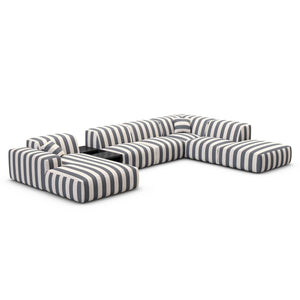 LINEN Stripes Grey Sand
