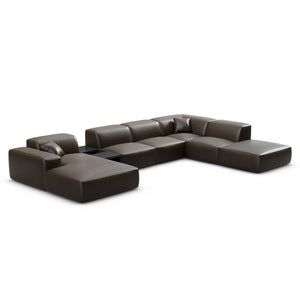 REAL LEATHER Dark Brown