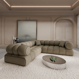 REAL LEATHER Dark Beige