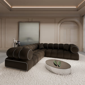 REAL LEATHER Dark Brown