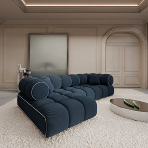 CORD VELVET Dark Blue