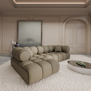 REAL LEATHER Dark Beige