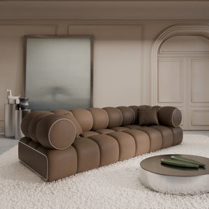 REAL LEATHER Choco Brown