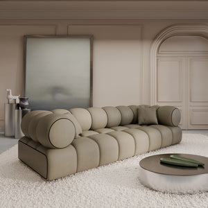 REAL LEATHER Dark Beige