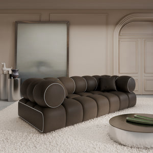 REAL LEATHER Dark Brown