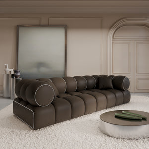 REAL LEATHER Dark Brown