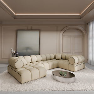 REAL LEATHER Beige