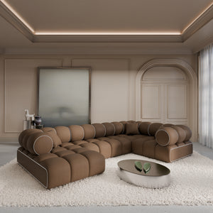 REAL LEATHER Choco Brown
