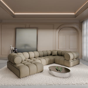 REAL LEATHER Dark Beige