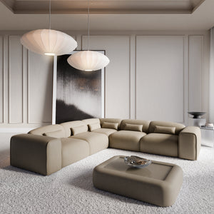 REAL LEATHER Dark Beige