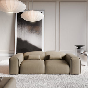 REAL LEATHER Dark Beige