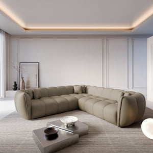 REAL LEATHER Dark Beige