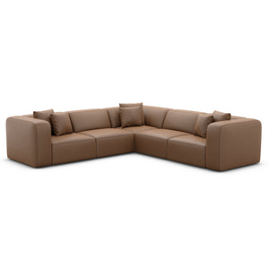 REAL LEATHER Choco Brown