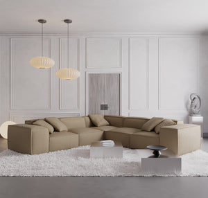 REAL LEATHER Dark Beige