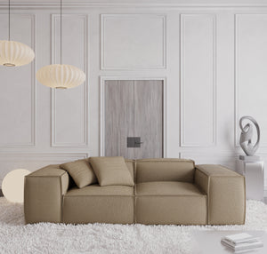 REAL LEATHER Dark Beige