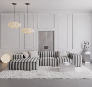 STRUCTURED FABRIC Stripes Grey Sand