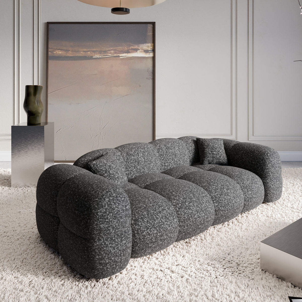 Sofa Bailando 2 Seater - BOUCLE Graphite - Room View