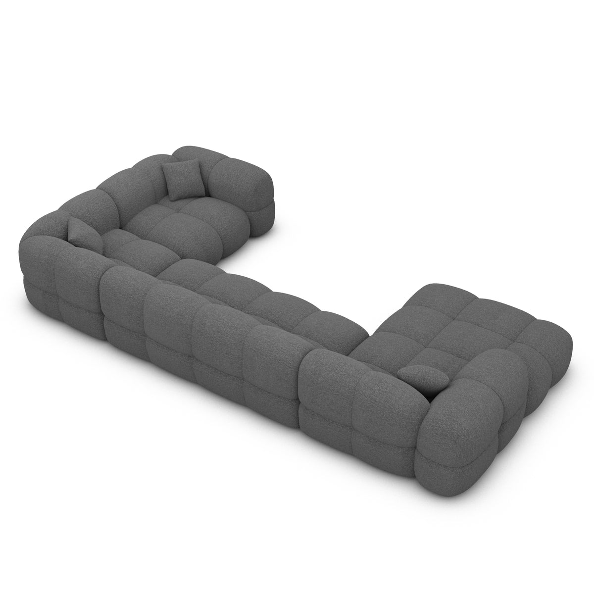 Sofa Bailando U Form - BOUCLE Graphite / Left - View 3