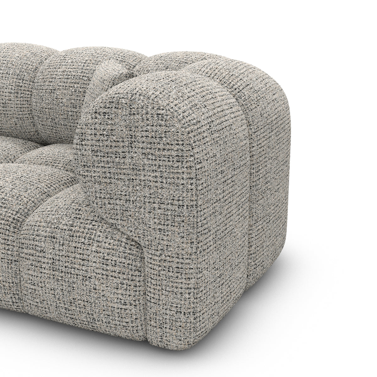 Sofa Claude Corner Form - BOUCLE COCO Off Grey - Closeup