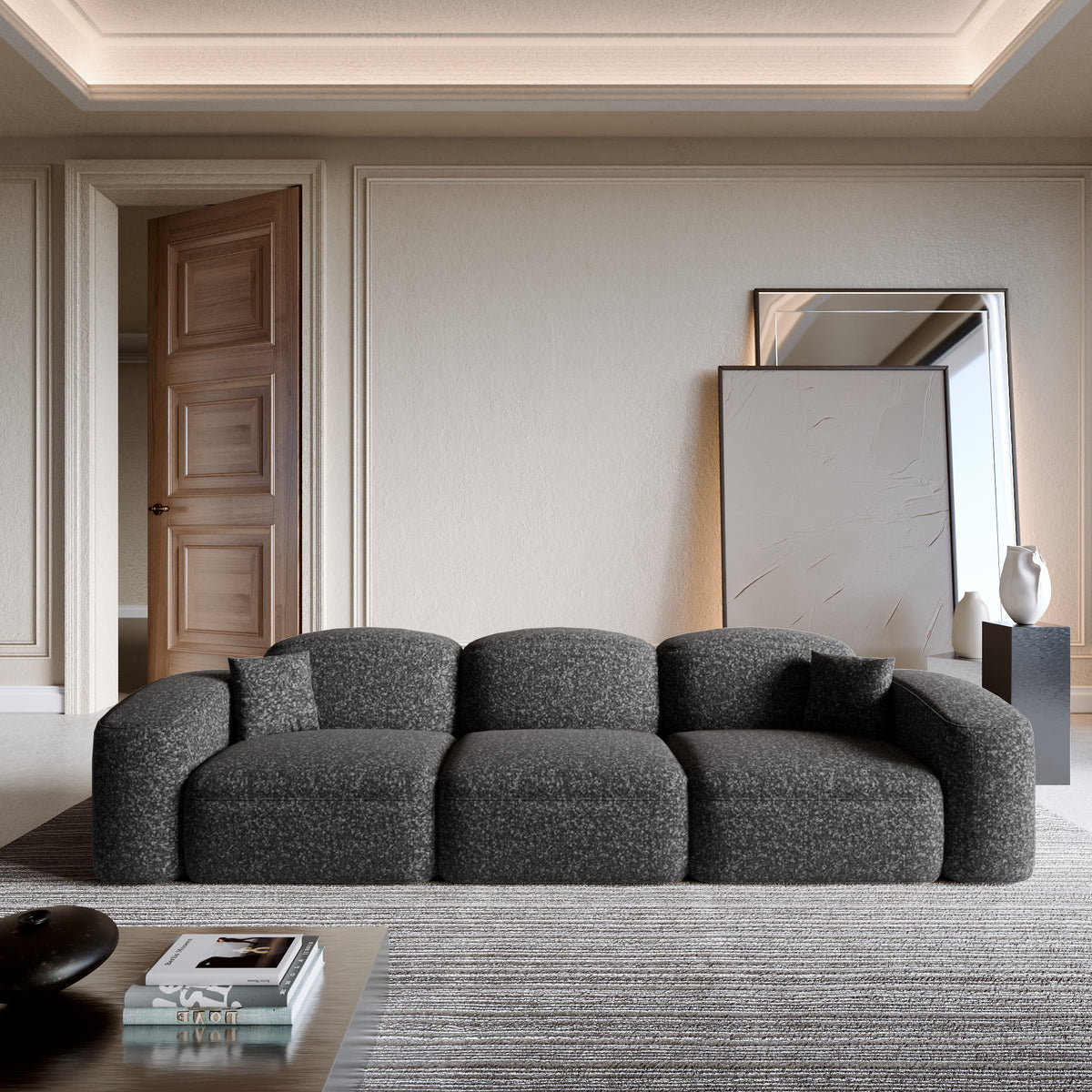 Sofa Opatia 4 Seater - BOUCLE Graphite - Room View