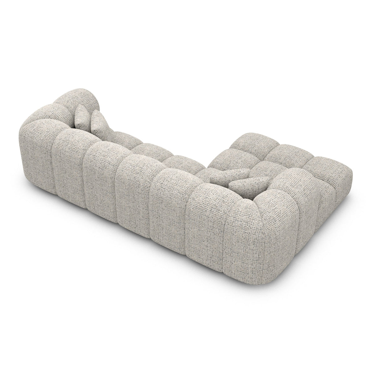 Sofa Claude L Form - BOUCLE COCO Off Grey / Left - View 3