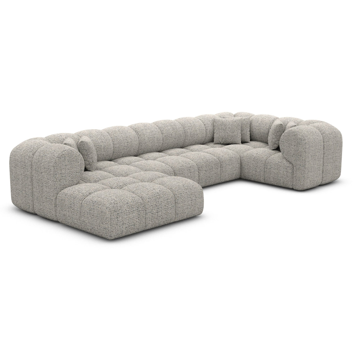 Sofa Claude U Form - BOUCLE COCO Off Grey / Left - View 1