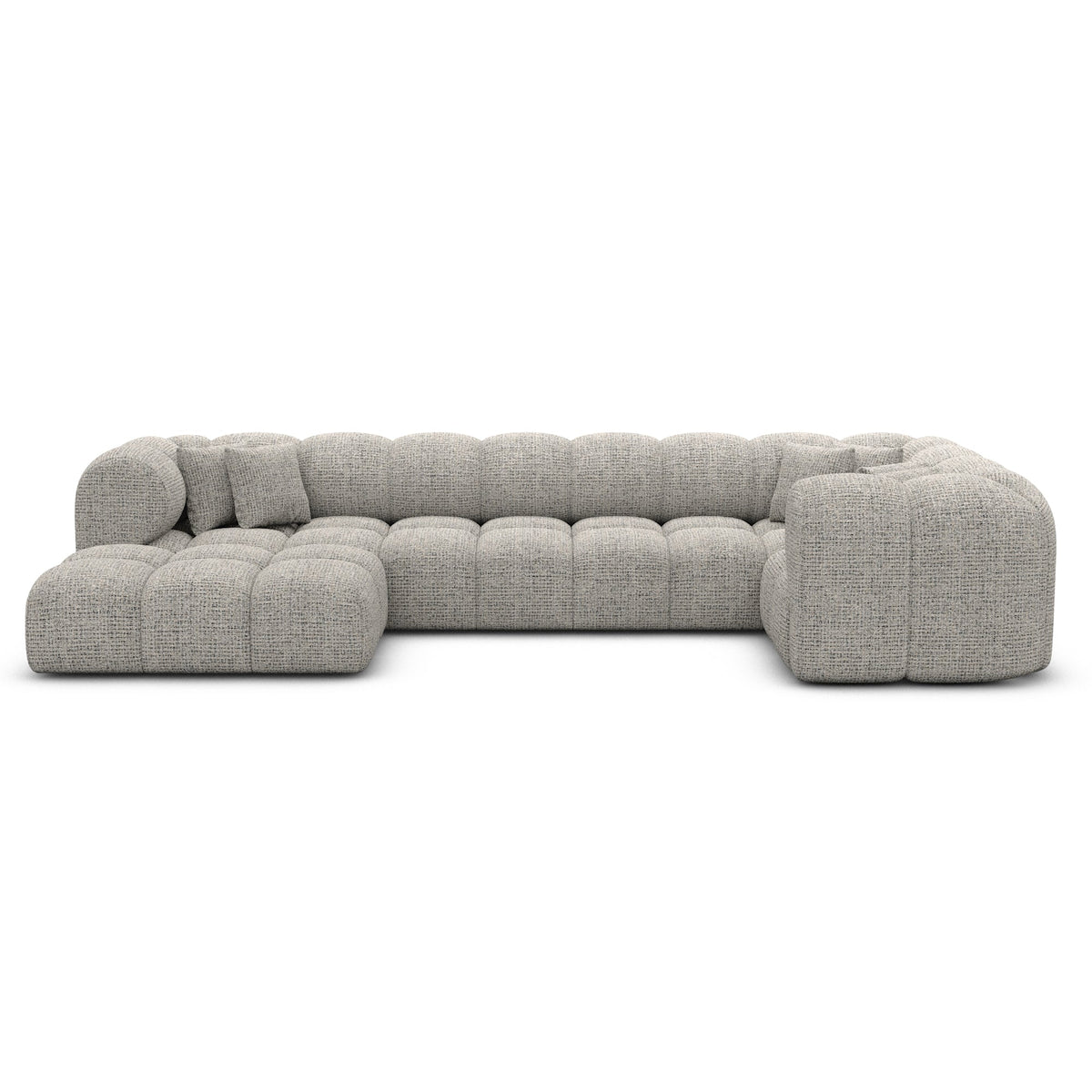 Sofa Claude U Form - BOUCLE COCO Off Grey / Left - View 2