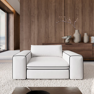 REAL LEATHER White