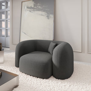 CORD VELVET Dark Grey