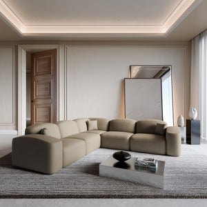 REAL LEATHER Dark Beige