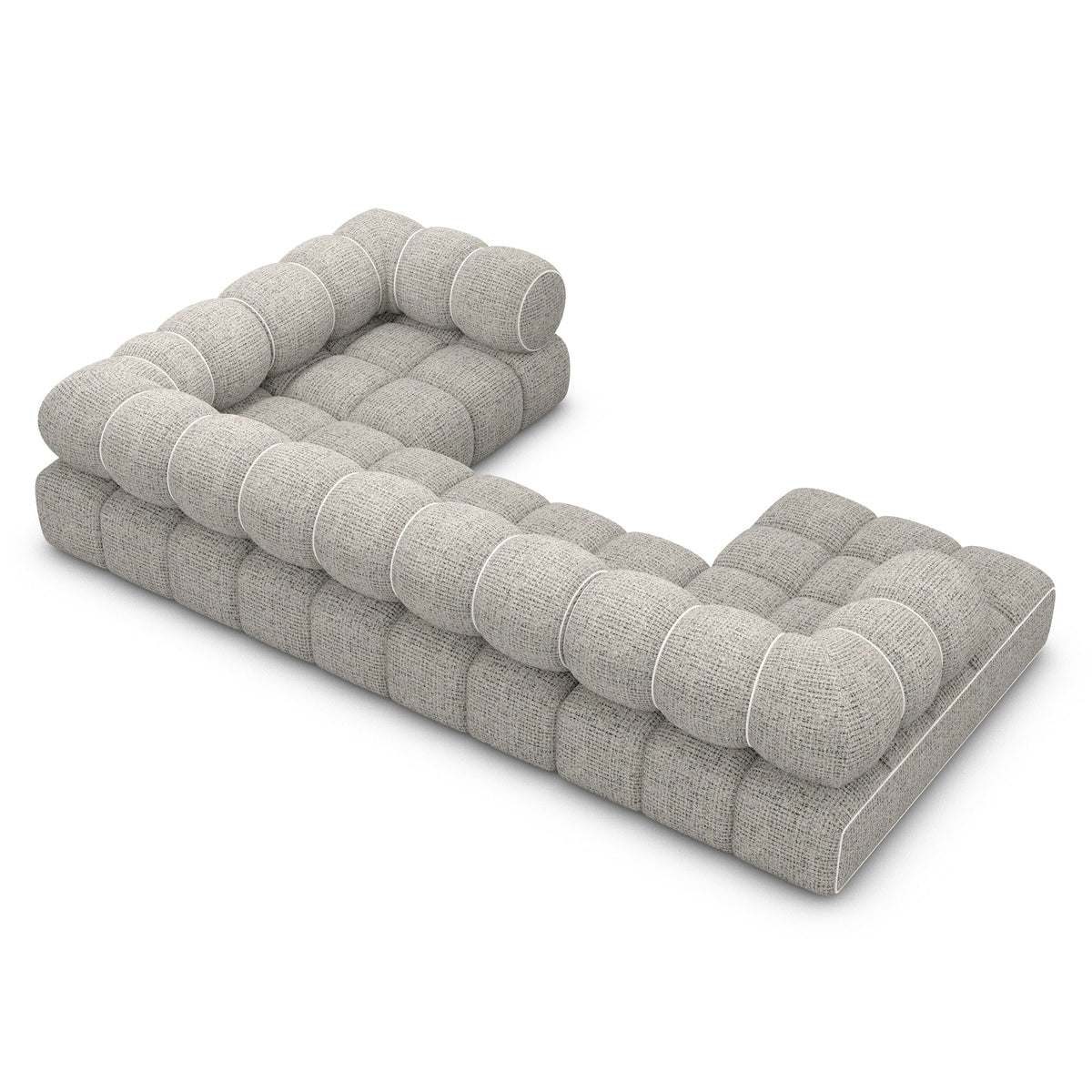 Sofa Paloma U Form - BOUCLE COCO Off Grey / Left - View 3