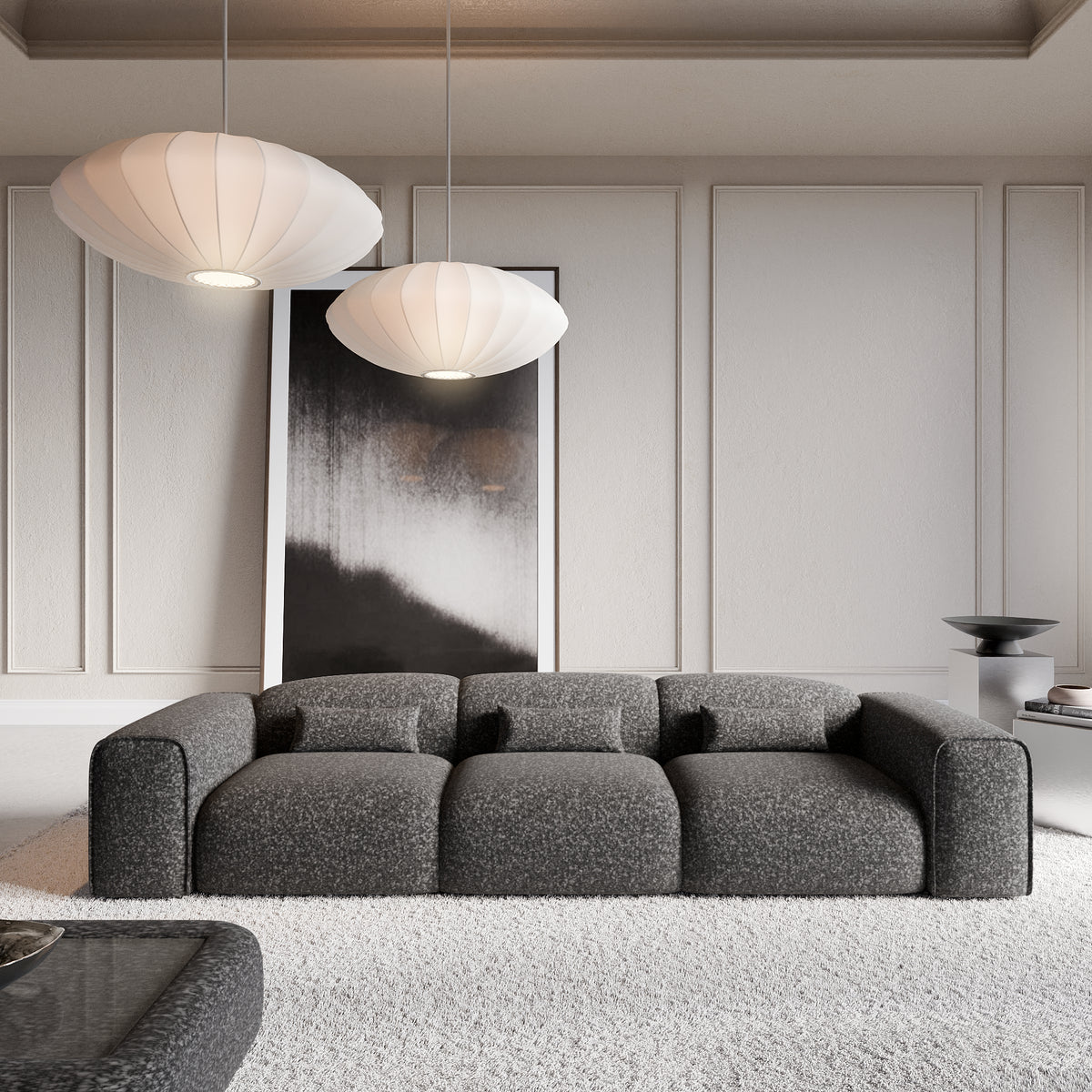 Sofa Salita 4 Seater - BOUCLE Graphite - Room View