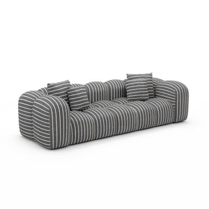 LINEN Fine Stripes Grey Bold
