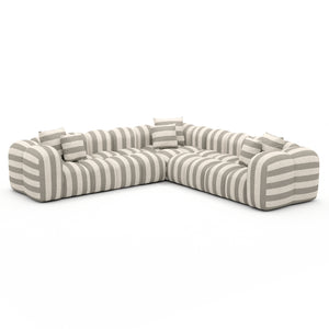 LINEN Stripes Beige Sand