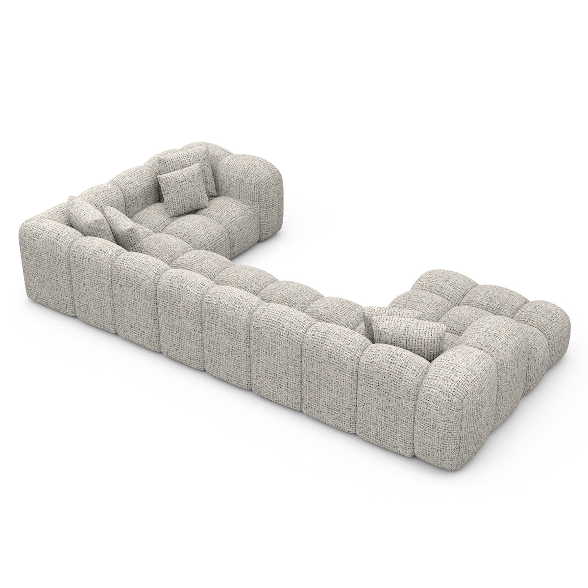 Sofa Sueno U Form - BOUCLE COCO Off Grey / Left - View 3