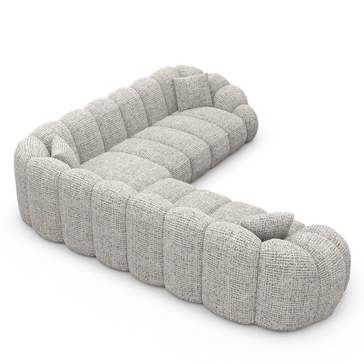 Sofa Velora Corner Form - BOUCLE COCO Off Grey - View 3